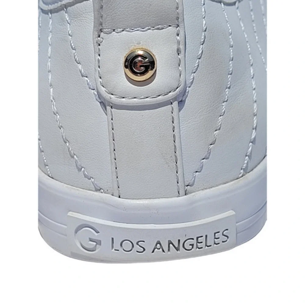 GBG Los Angeles White Ggorfin Quilted‎ Sneakers Blue Laces G by Guess